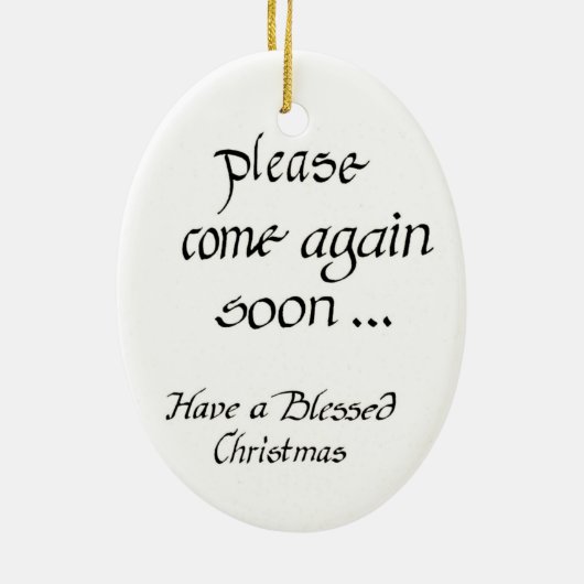 Bedankt voor Jezus Ornament (Achterkant)