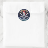 Bedankt voor Jolly Roger Pirate Ronde Sticker (Tas)