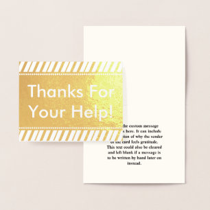 "Bedankt voor jullie hulp!" Wenskaart Folie Kaarten