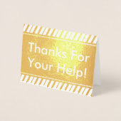 "Bedankt voor jullie hulp!" Wenskaart Folie Kaarten (Voorkant)