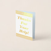 "Bedankt voor jullie hulp!" Wenskaart Folie Kaarten (Voorkant)
