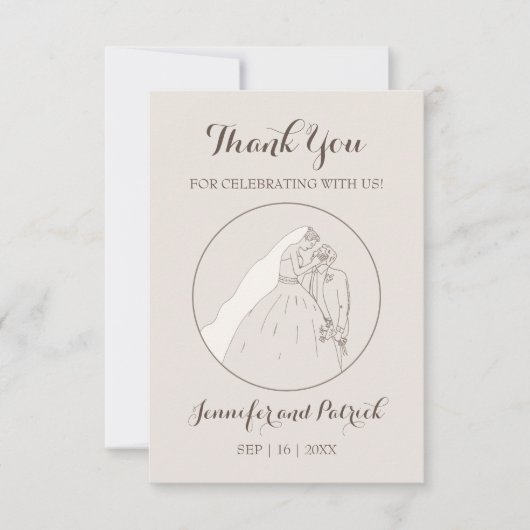 Bedankt voor jullie komst naar onze bruiloft. De g (Voorkant)