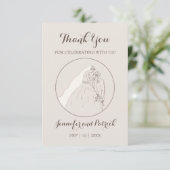 Bedankt voor jullie komst naar onze bruiloft. De g (Staand voorkant)