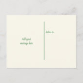 Bedankt voor kerstcadeaus groen wit met foto aankondigingskaart (Achterkant)