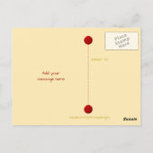 Bedankt voor kerstcadeaus rood met sterretjes foto briefkaart (Achterkant)