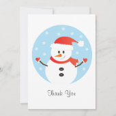 Bedankt voor Kerstmis Snowman Snowflakes Red (Voorkant)