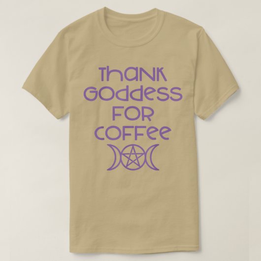 Bedankt voor Koffieadviseurs Wiccan Pagan Chee T-shirt (Design voorkant)