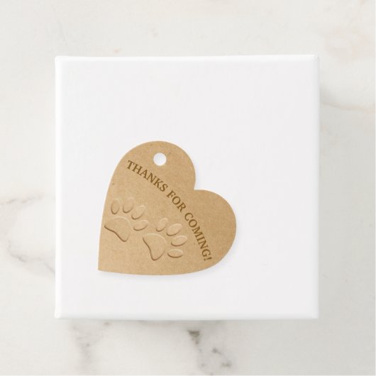 Bedankt voor komende hondenpoten bedankjes labels (In situ)