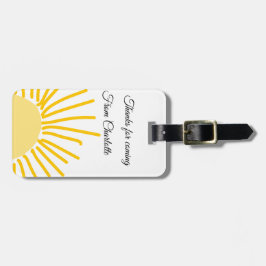 bedankt voor komende Voeg naam toe Tekstbericht Zo Bagagelabel