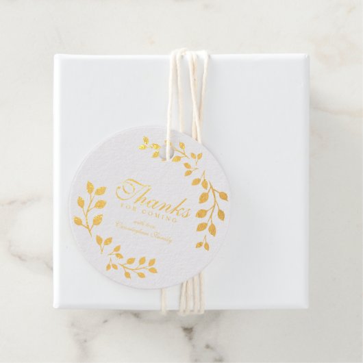 Bedankt voor komende Waterverf bladeren botanische Bedankjes Labels (Met doos)