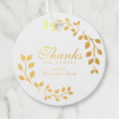 Bedankt voor komende Waterverf bladeren botanische Bedankjes Labels (Voorkant)