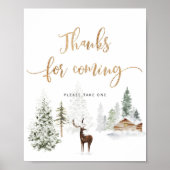 Bedankt voor komende winterherten poster (Voorkant)