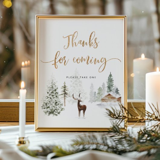Bedankt voor komende winterherten poster