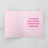 Bedankt voor Komst aan Mijn Partij en voor Uw Gift (Binnen)