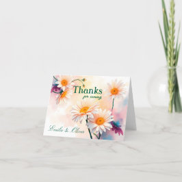 Bedankt voor komst en jouw naam