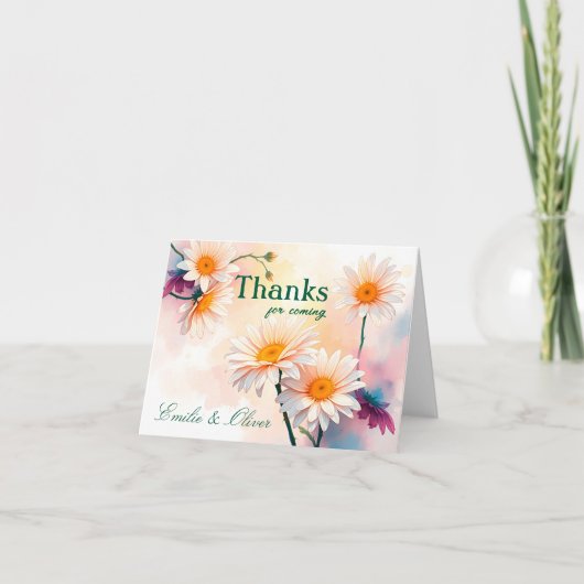 Bedankt voor komst en jouw naam (Voorkant)