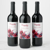 Bedankt voor komst en jouw naam wijn etiket (Flessen)