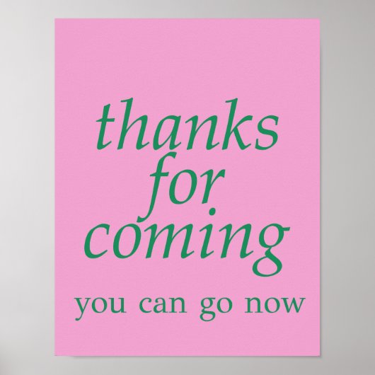 Bedankt voor komst poster (Voorkant)