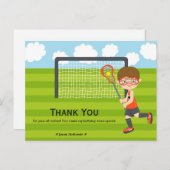 Bedankt voor Lacrosse verjaardag Briefkaart (Voorkant / Achterkant)
