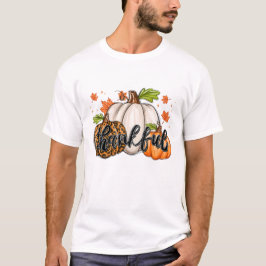 Bedankt voor Leopard Pumpkin Thanksgiving Familie T-shirt