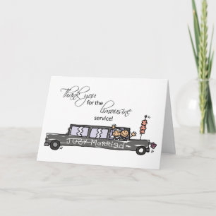 Bedankt voor Limousine Service Huwelijk Stokpoppet
