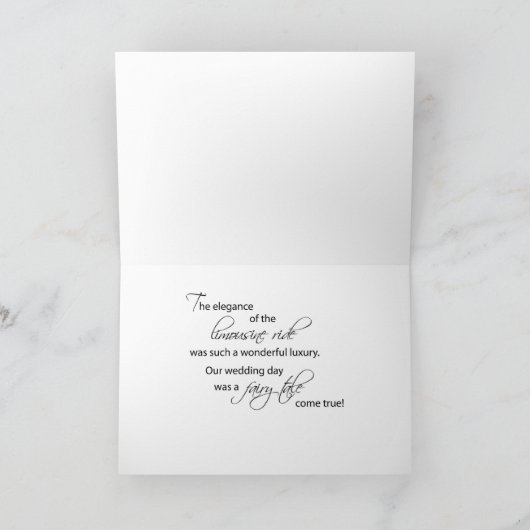 Bedankt voor Limousine Service Wedding Stick Figur (Binnen)