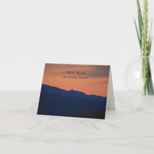 Bedankt voor Lovely Flowers Sunset Note Kaart
