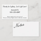 Bedankt voor Lyfting... Laten we Lyft later nog ha Aanbevelingskaartje (Voorkant / Achterkant)