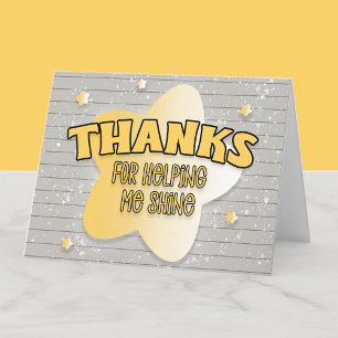Bedankt voor Making Me Shine Teacher Appreciation