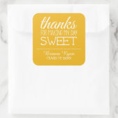 Bedankt voor Making My Day Sweet - Klasse van 2015 Vierkante Sticker (Tas)