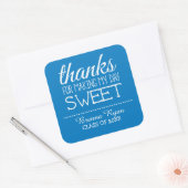 Bedankt voor Making My Day Sweet - Klasse van 2015 Vierkante Sticker (Envelop)