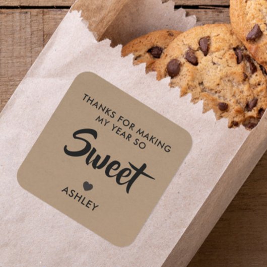 Bedankt voor Making My Year So Sweet Teacher Label