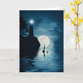 Bedankt voor mama moeder met Zeilboot en Dolphin Kaart (Gele Bloem)