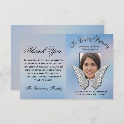 Bedankt voor Memorial Foto Keepomwille (Voorkant / Achterkant)