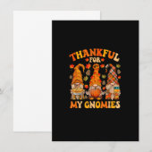 Bedankt voor mijn Gnomen Thanksgiving Gnoome Kaart (Voorkant / Achterkant)
