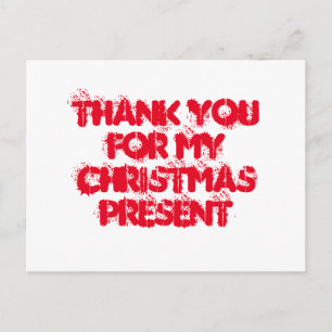 Bedankt voor mijn kerstcadeau briefkaart