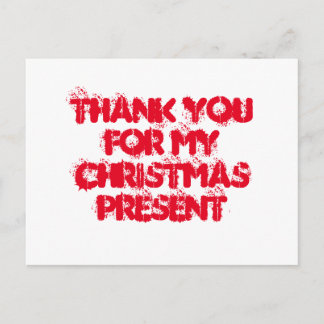 Bedankt voor mijn kerstcadeau briefkaart