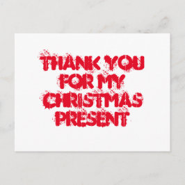 Bedankt voor mijn kerstcadeau briefkaart