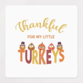 Bedankt voor mijn kleine kalkoenen labels (Design 2)