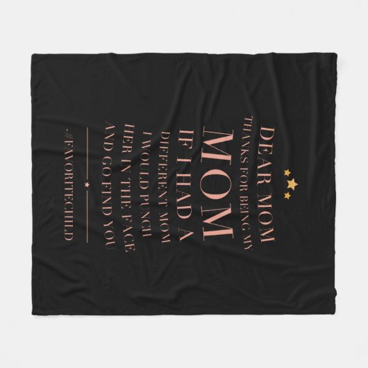 Bedankt voor mijn moeder grappige moederdag cadeau fleece deken (Voorkant (Horizontaal))