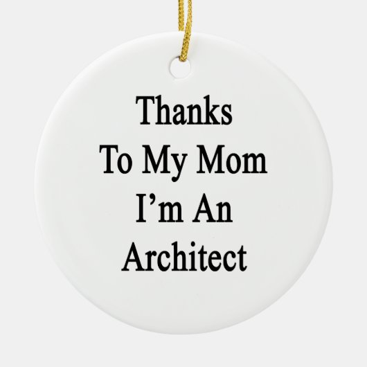 Bedankt voor mijn moeder ik ben architect keramisch ornament (Voorkant)