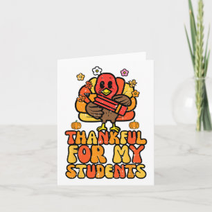 Bedankt voor mijn studenten Thanksgiving Herfst le Kaart