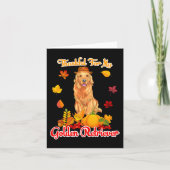 Bedankt voor mijn Thanksgiving Golden Retriever Kaart (Voorkant)