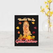 Bedankt voor mijn Thanksgiving Golden Retriever Kaart (Gele Bloem)