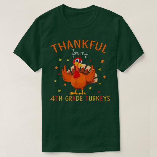 Bedankt voor mijn vierde graadmeter Turkije T-shirt (Design voorkant)