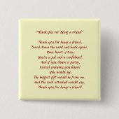 Bedankt voor mijn vriend - Button (Voorkant)