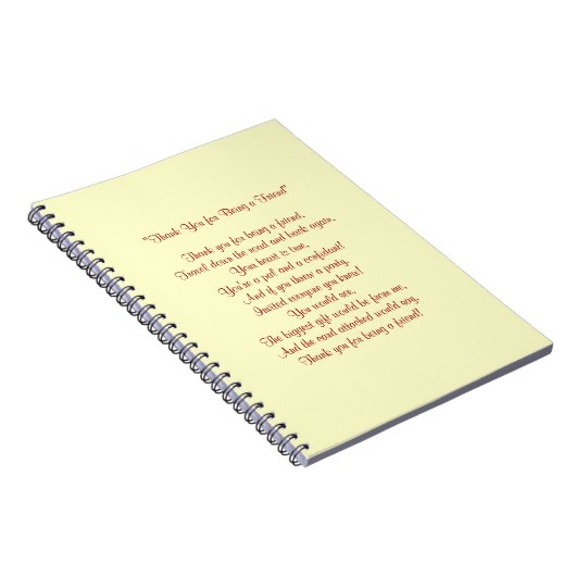 Bedankt voor mijn vriend - laptop notitieboek (Rechterzijde)