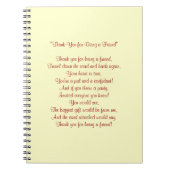 Bedankt voor mijn vriend - laptop notitieboek (Voorkant)