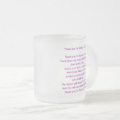 Bedankt voor mijn vriend - Mok van glas met voorge (Voorkant rechts)