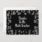 Bedankt voor mijn Wiskunde docent Briefkaart (Voorkant / Achterkant)
